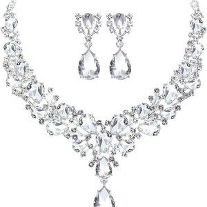 Crystal Jewelry Set for Women Bridal Wedding
